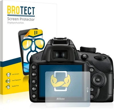 Produktbild von 2x Für Nikon D3200 Schutzfolie BROTECT Displayschutz Display Schutz Folie Klar Transparent