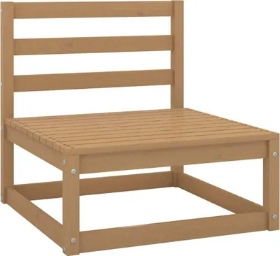 Produktbild von The Living Store Garten-Mittelsofa Honigbraun Massivholz Kiefer