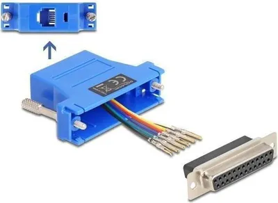 Zdjęcie produktu dla DeLOCK 67100, D-Sub 25, RJ12, Niebieski