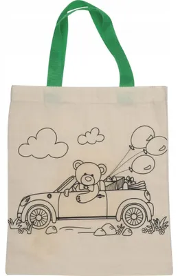 Produktbild von Macma Baumwolltasche zum Ausmalen Bär Malset