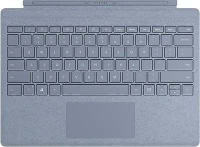 Produktbild von Microsoft Keyboard Type Cover für Surface Pro – kompatibles Surface Pro 3/4/5/6/7/7+ (LED-Hintergrundbeleuchtung, Glas-Touchpad) – Französische AZERTZ-Tastatur – – Gletschergrau