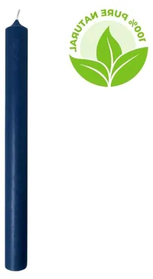 Produktbild von Stabkerzen aus Paraffin, Nachtblau, Rustic, 250/22 mm, Brenndauer ca. 10h, plastikfrei, 4 Stück