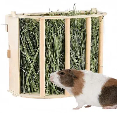 Productafbeelding van Hooiruif Meerschweinchen, Hooiruif Konijnen van natuurlijk hout, Hooiruif voor Meerschweinchen, Chinchilla, Hazen en Hamsters, Haazen Accessoires Konijnen Accessoires