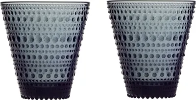 Immagine prodotto di iittala - KASTEHELMI Set di 2 bicchieri da 30 cl, grigio scuro