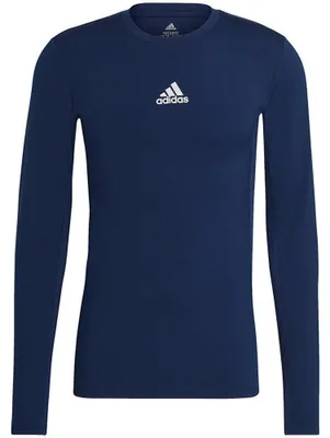 Image de Adidas - T-shirt de compression pour hommes, manches longues, modèle MR728 (taille XL), couleur bleu marine