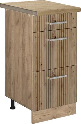 Obrázek produktu pro Spodní skříňka kuchyňské linky Vicco R-Line Řemeslný dub 40 cm se zásuvkami, PD Dub, Model 49154