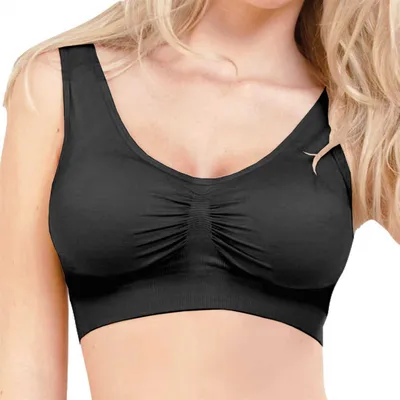 Produktbild von Damen Basic Wohlfühl BH "mit Polster" Sport BH Bralette - ohne Bügel - Nahtloser Gepolsterter Bra Top