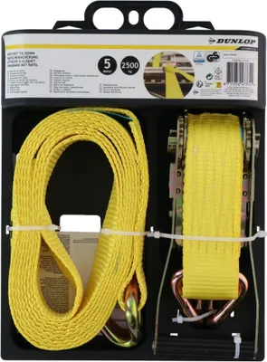 Zdjęcie produktu dla Pas mocujący Dunlop z grzechotką - 5 M - do 2500 KG - Żółty