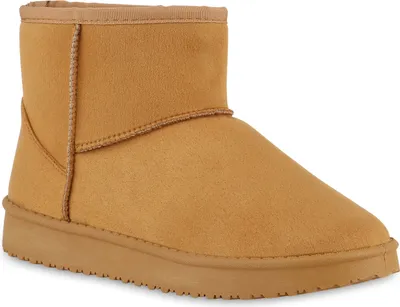 Produktbild von VAN HILL Damen Warm Gefüttert Winter Boots Stiefeletten Profil-Sohle Schuhe 840090, Farbe: Hellbraun, Größe: 37