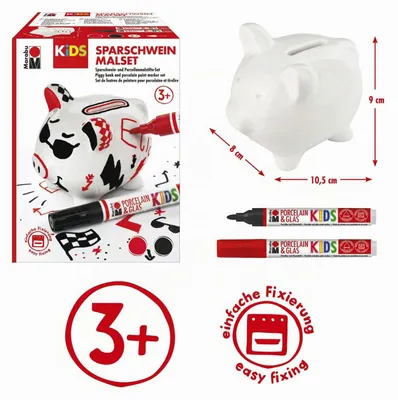 Zdjęcie produktu dla Marabu125000000100 Zestaw do kolorowania skarbonek Marabu KiDS