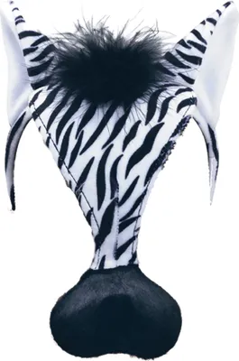 Produktbild von Bristol Novelty Uni Zebramaske mit Sound BN1390 (Einheitsgröße) (Schwarz/Weiß)