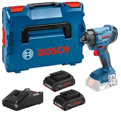 Image de Visseuse à chocs 18V GDR 18V-160 + 2 batteries ProCORE 4 Ah + chargeur + L-BOXX - BOSCH - 06019G510Q