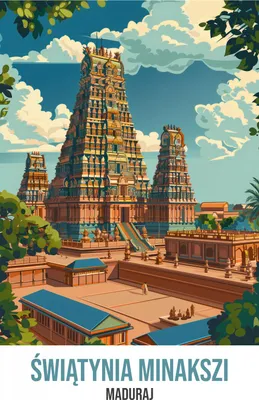 Produktbild von Plakat 29,7x42cm Tempel Minakshi