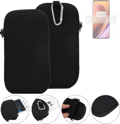 Produktbild von K-S-Trade Neopren-Hülle Handyhülle kompatibel mit OnePlus 8 Pro Schutzhülle Neoprenhülle Sleeve Schutz-Hülle Gürtel Tasche Case Holster