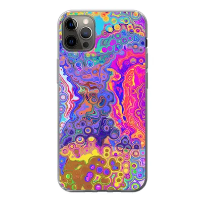 Produktbild von MuchoWow® Handyhülle Schutzhülle Hülle für iPhone 12 Pro Max Kunst - Formen - Farbe - Psychedelisch Silikon Softcase Handy Hülle - Hartschale