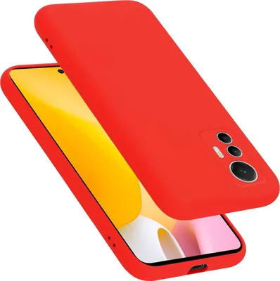 Produktbild von Cadorabo Schutzhülle für Xiaomi 12 LITE Hülle in Rot Handyhülle Case Cover TPU Etui