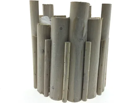 Produktbild von Blumentopf Holz Topf Blumenschale Pflanztopf Ø21cm H22cm weiß gekälkt Übertopf