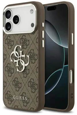 Immagine prodotto di Etui Guess 4G Big 4G Classic Logo Na Iphone 17 Pro Max Brązowy - Srebrne