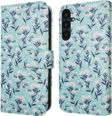Produktbild von imoshion Design Klapphülle Samsung Galaxy A35 - Blue Flowers