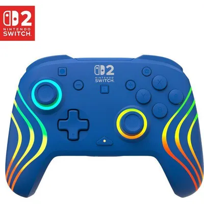 Image de Manette Gaming sans fil RGB - TURTLE BEACH - Afterglow Wave pour Nintendo Switch 2 - Bleu