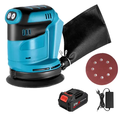 Image de Excentriqueuse électrique - 21 V - 7000–11000 tr/min - 125 mm - Livrée avec 1 batterie