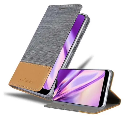Produktbild von Cadorabo Hülle für Nokia 7.1 Schutzhülle in Grau Handy Hülle Etui Book Case Cover