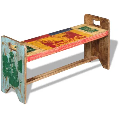 Image de vidaXL Banc Cola vieux bois 100x30x50 cm