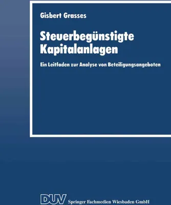 Produktbild von Steuerbegünstigte Kapitalanlagen