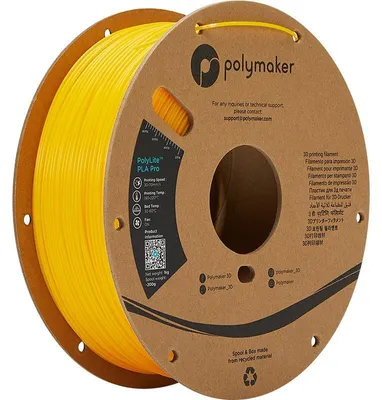 Produktbild von Polymaker POLYLITE™ PLA PRO 3D filament Yellow Jam free 1.75 mm 1KG