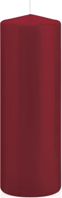 Produktbild von Stumpenkerzen Bordeaux 200 x Ø 68 mm, 12 Stück, russarm, tropffrei, hochwertiger Docht