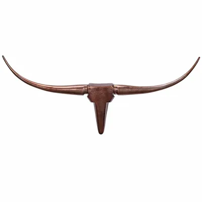Produktbild von Deko Geweih Bull M WL1.394 Bronze 100 cm Aluminium Design Hörner, Wanddekoration Stierkopf Horn Modern, Wandskulptur Geweih-Jagdtrophäe Metall, Longhorn Wandschmuck Groß