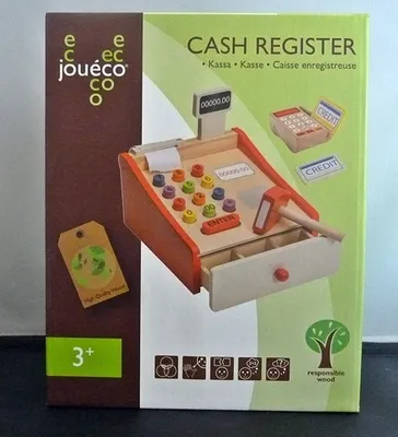 Obrázok produktu pre Drevená hracia pokladňa so skenerom / Joueco