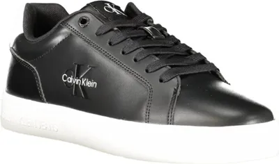 Produktbild von Schwarzer Herrensportschuh mit Schnürsenkeln & Weißdetails