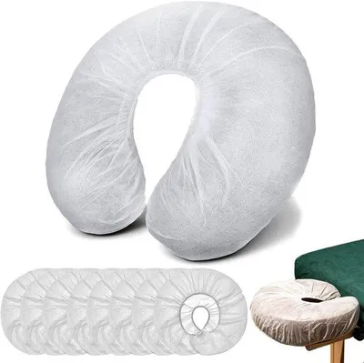 Produktbild von 100 Stück Einweg-Kopfstützenbezüge für Massagen – Hygienische Abdeckungen für Massagetische und -stühle – Einweg-Kissenbezüge
