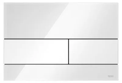 Produktbild von Tece WC-Betätigung Square 2-Mengentechnik Glas weiß, Tasten weiß