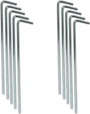 Produktbild von Zeltheringe Zelthaken 17cm Erdnägel Stahl Erdanker Metall Zeltbefestigung Camping Bodenanker Zelt Anker