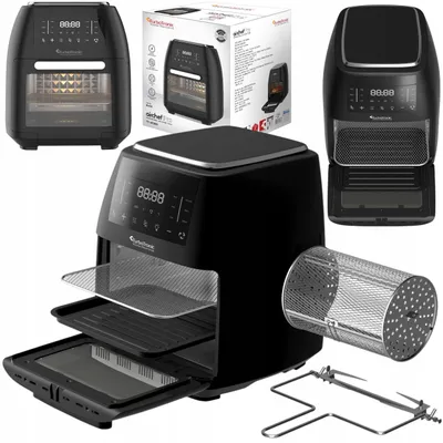 Zdjęcie produktu dla Piekarnik frytownica beztłuszczowa TurboTronic frytkownica rożen grill 12L 2000w Czarna