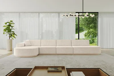 Produktbild von ALTDECOR Ecksofa in L-Form  MARI-L3-v1 - 413x171x83 cm Beige -  Corner Sofa Bett Eckcouch Couch Wohnlandschaft Cauchsofa