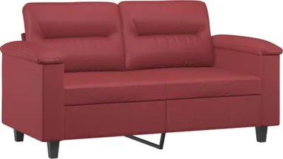 Image de vidaXL Canapé 2 places vin rouge 120 cm similicuir