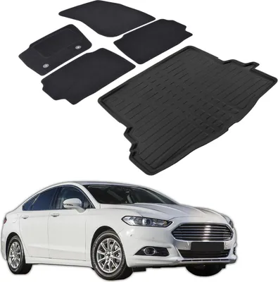 Produktbild von Kofferraumwanne Fußmatten Set Für Ford Mondeo 2015-2022 Stufenheck, Genaue Passform