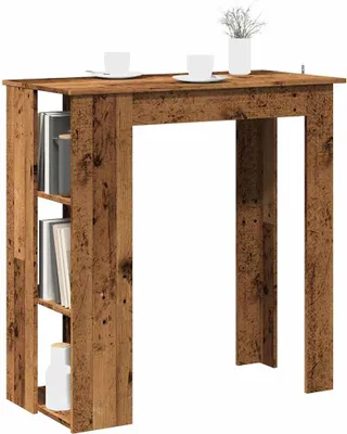 Immagine prodotto di Maison Exclusive - Tavolo da bar con ripiano effetto legno antico 102x50x103,5 cm Materiale ligneo
