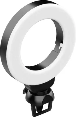 Produktbild von Mini-4-Zoll-LED-Ringlicht zum Aufstecken für Laptops, Videokonferenzen, Beleuchtung, 3 Modi, 3200 K–6500 K, dimmbar, Stromversorgung über USB für Live-Streaming, Online-Bildungstreffen