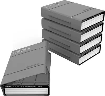 Zdjęcie produktu dla Twarda torba ochronna na 3,5-calowy dysk twardy/SSD - Odporna na wstrząsy torba do przechowywania dysków twardych - Pudełko ochronne z ochroną przed kurzem i wilgocią