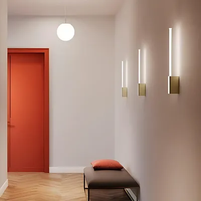Zdjęcie produktu dla Nowoczesna czarna lampa ścienna LED 70cm, minimalistyczny design cylindryczny, aluminium, ściemnialna TRIAC, eleganckie oświetlenie do wnętrz