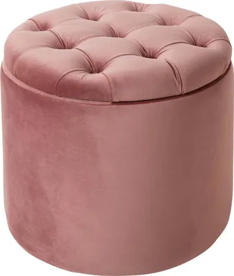 Produktbild von Hocker MODERN BAROCK STORAGE 50cm Samt altrosa