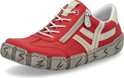 Produktbild von Rieker Damen Slip On Sneaker Rot Synthetik Leder Mix Größe: 36