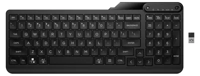Immagine prodotto di Tastiera wireless a doppia modalità HP 475, dimensioni complete (100%), wireless, RF wireless + Bluetooth, interruttore a membrana, nero
