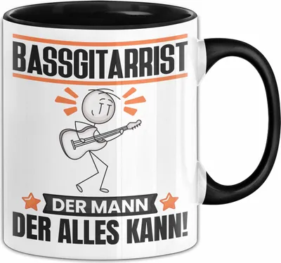 Produktbild von Bassgitarrist Tasse Geschenk für Bassgitarrist Der Mann Der Alles Kann Geschenkidee zum Geburtstag (Schwarz)