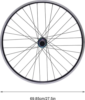 Obrázek produktu pro Sada kol pro horské kolo - přední a zadní kolo o průměru 70 cm - hliníkové ráfky - 32 dráty - maximální nosnost 200 kg - černá barva