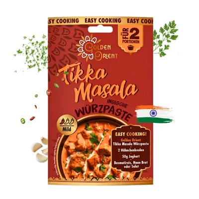 Produktbild von GOLDEN ORIENT Tikka Masala Paste 50g Würzpaste für cremiges Curry